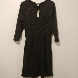 Ann Taylor Loft cotton gray dress